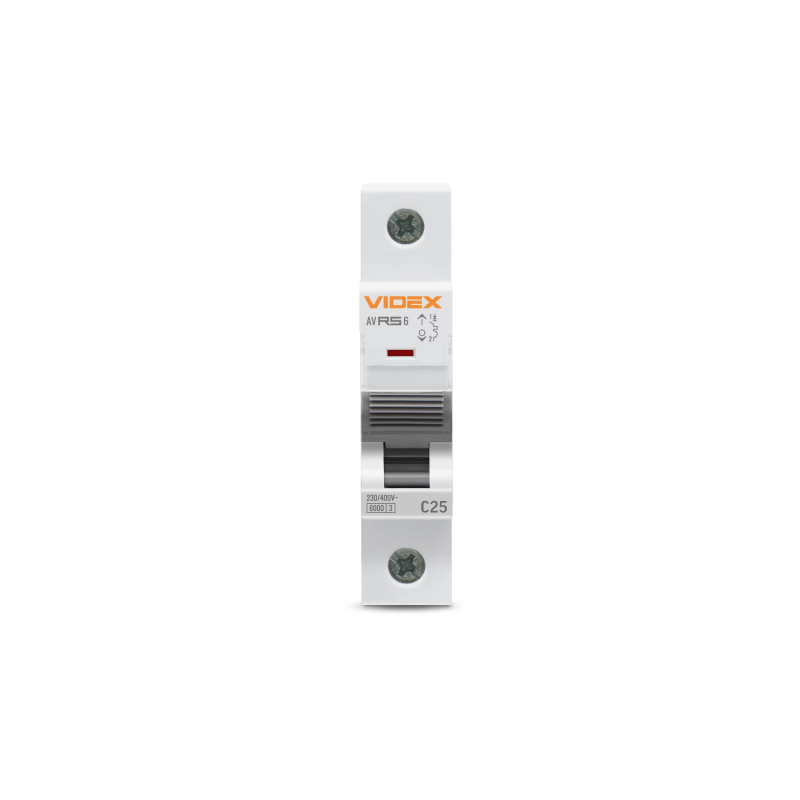 Автоматичний вимикач Videx RS6 RESIST 1п 25А 6кА С (VF-RS6-AV1C25) зображення 2