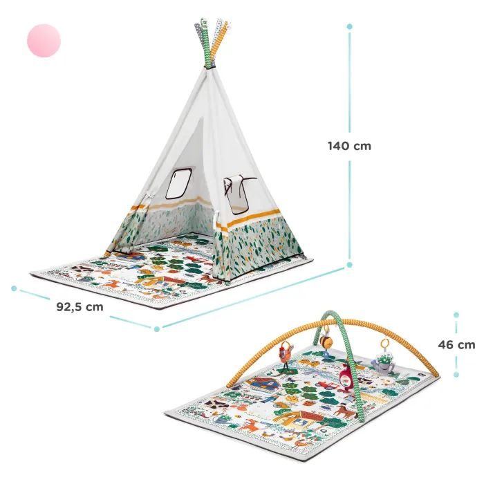 Дитячий килимок Kinderkraft намет 3 в 1 Little Gardener (5902533918171) зображення 10