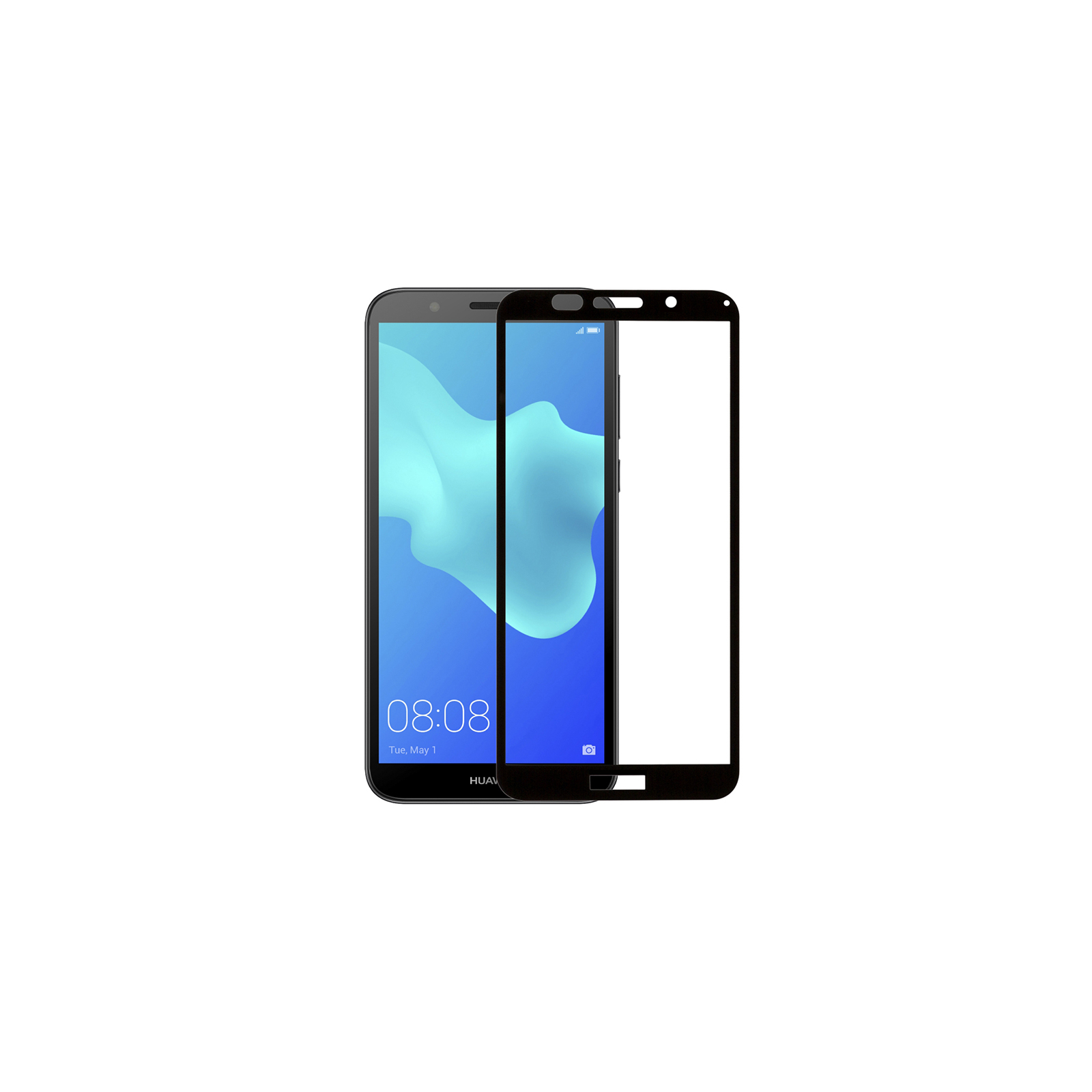 Скло захисне PowerPlant Full screen Huawei Y5 (2018), Black (GL604913)