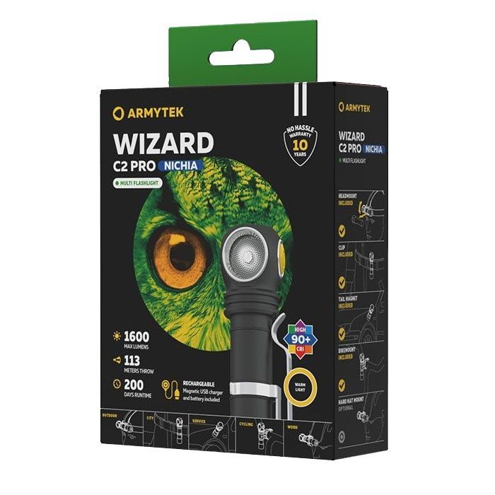Фонарь Armytek Wizard C2 Pro Nichia Marnet USB Warm (F06801W) изображение 4