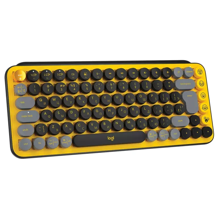 Клавиатура Logitech POP Keys Wireless Mechanical Keyboard UA Blast Yellow (920-010735) изображение 2