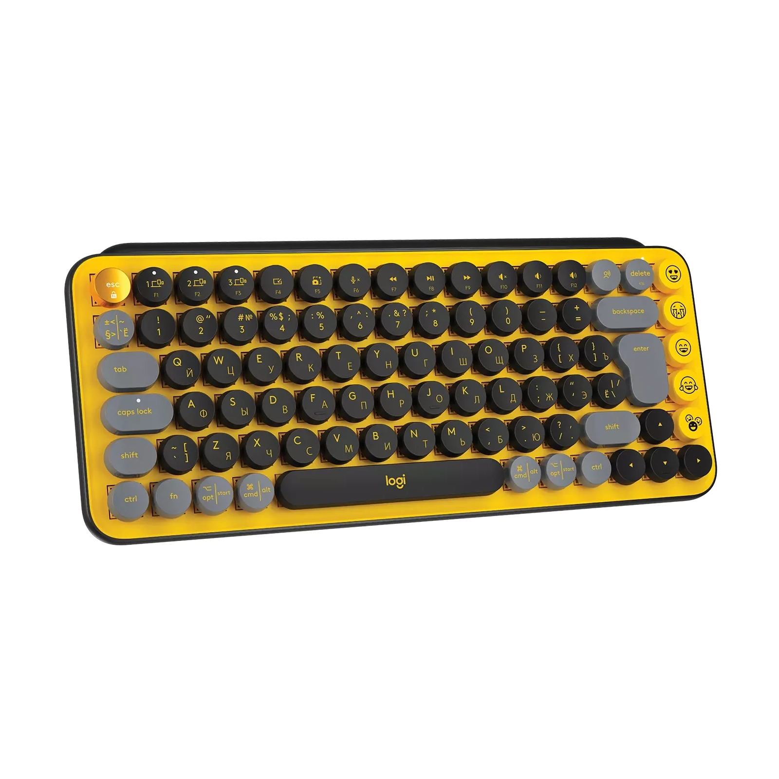 Клавиатура Logitech POP Keys Wireless Mechanical Keyboard UA Blast Yellow (920-010735) изображение 2