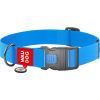 Ошейник для животных WAUDOG Waterproof с QR паспортом пластиковый фастекс XXL голубой (25112)