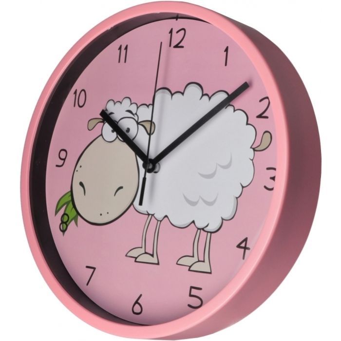 Настенные часы Optima Little Lamb пластиковый, розовый (O52104) изображение 2