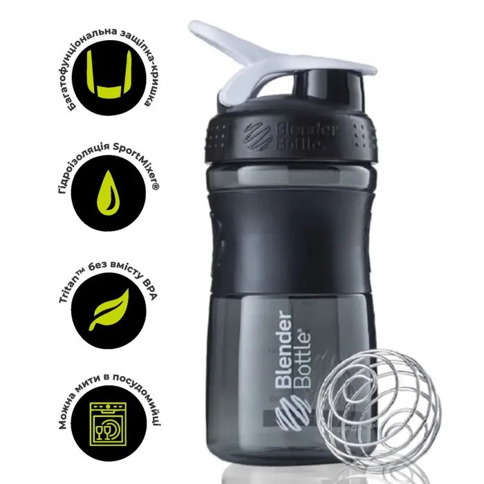 Шейкер спортивный BlenderBottle SportMixer 20oz/590ml Moss Green (SM 20oz Moss Green) изображение 3