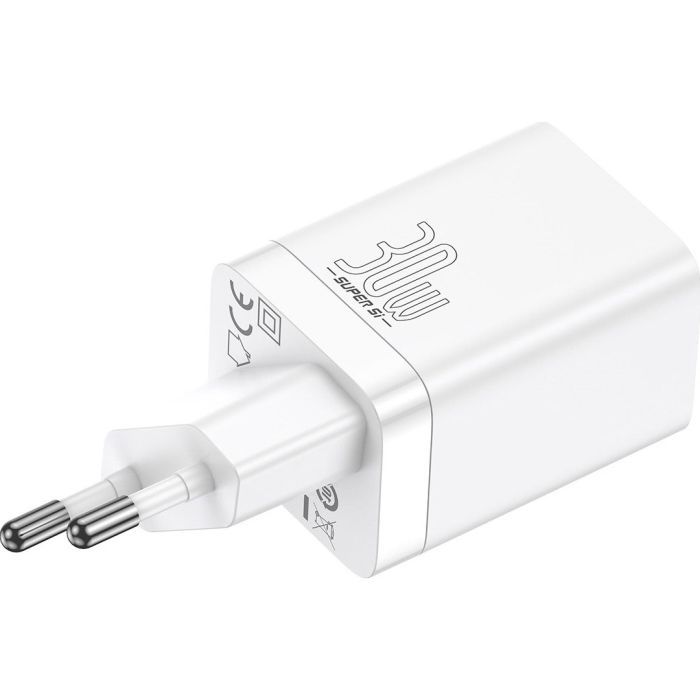 Зарядное устройство Baseus Super Si Pro C+U 30W (CCSUPP-E02) white (948117) изображение 2