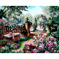 Картина по номерам ZiBi Трояндовий сад 40*50 см ART Line (ZB.64105)