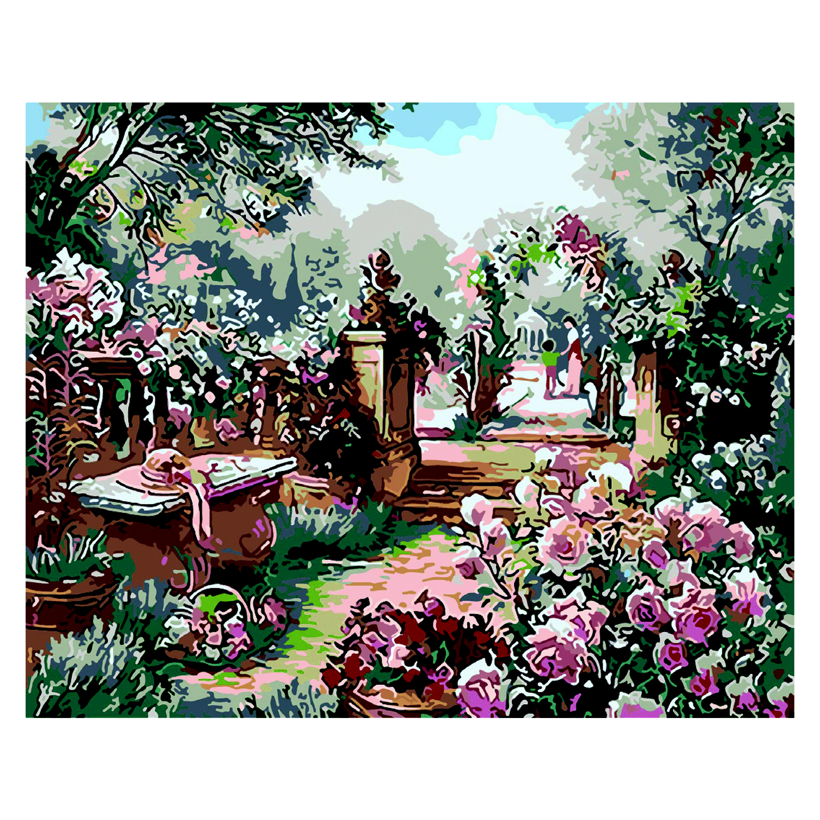 Картина по номерам ZiBi Розовый сад 40*50 см. ART Line (ZB.64105)