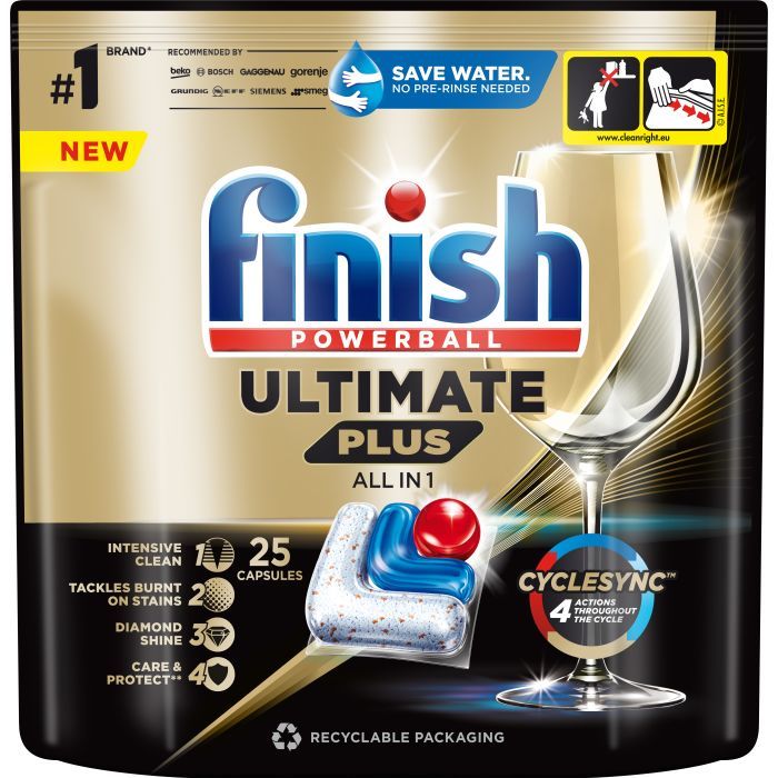 Таблетки для посудомоечных машин Finish Ultimate Plus All in 1 25 шт. (5908252010721)