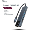 Концентратор Prologix USB3.1 Type C to HDMI+2*USB3.0+USB C PD+Lan (PR-WUC-103B) зображення 2
