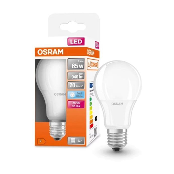 Лампочка Osram LED CL A65 9W/840 12-36V FR E27 (4058075757622) изображение 3