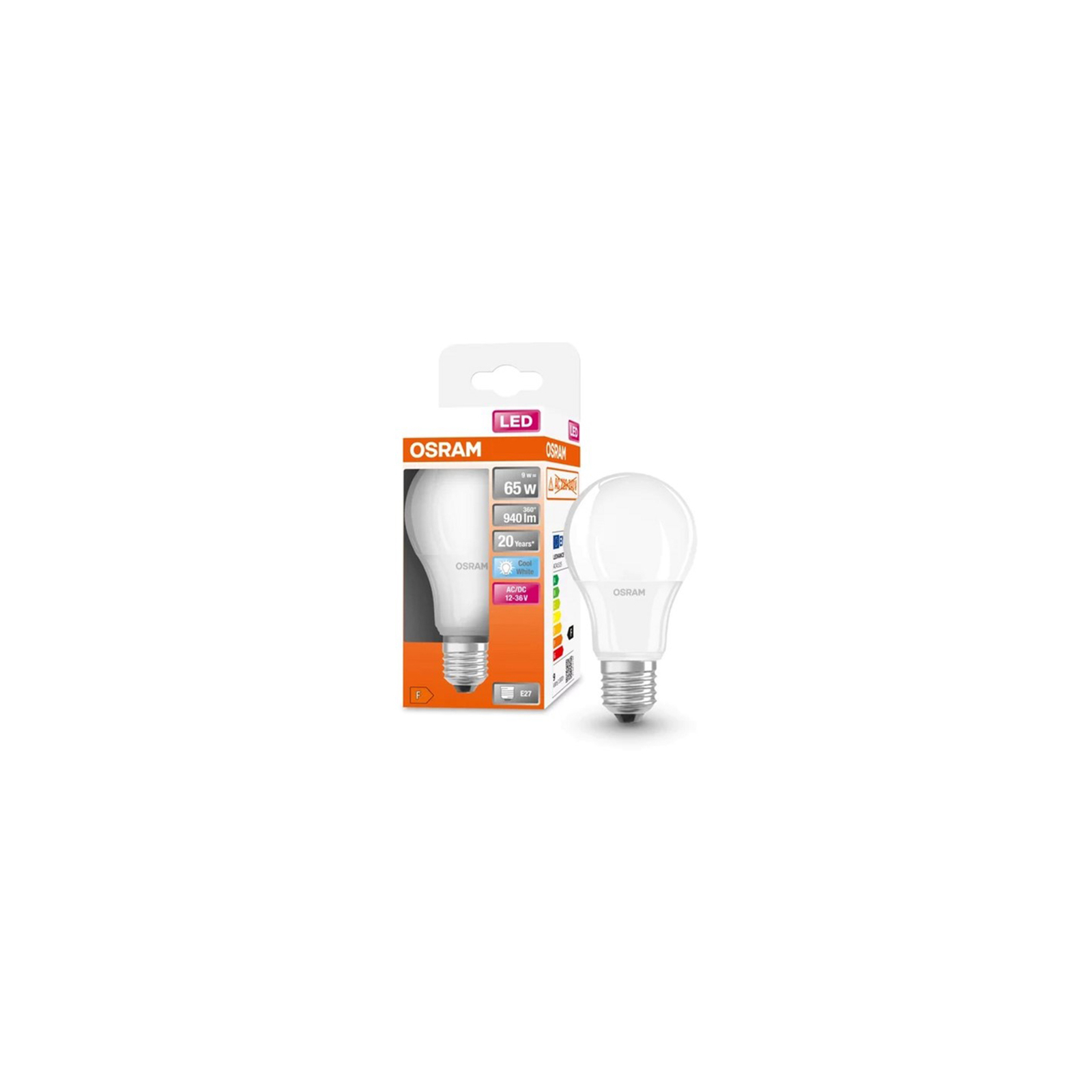 Лампочка Osram LED CL A65 9W/840 12-36V FR E27 (4058075757622) изображение 3