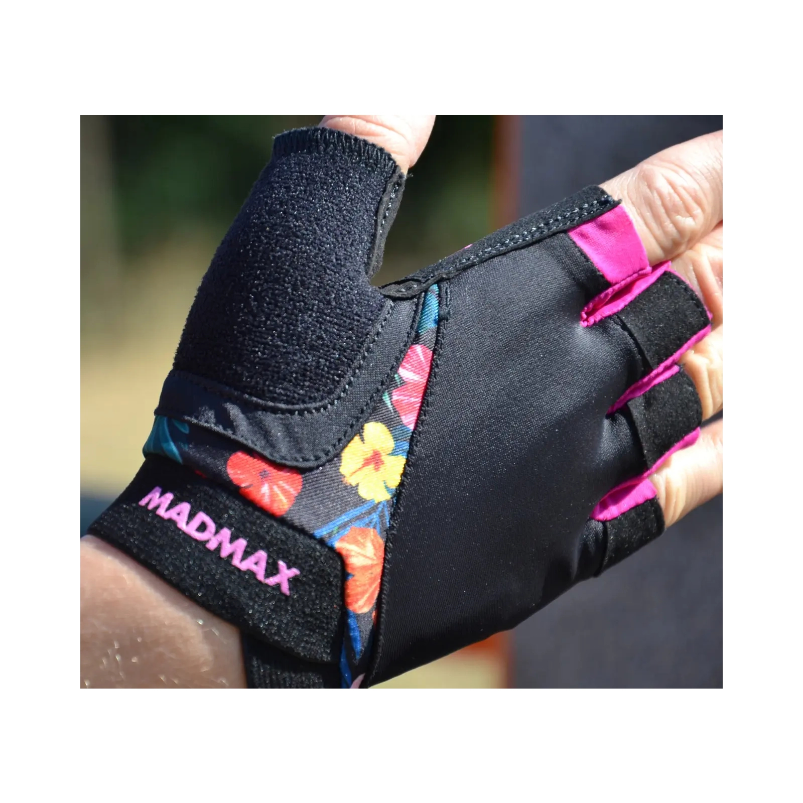 Рукавички для фітнесу MadMax MFG-770 Flower Power Gloves Black/Pink XS (MFG-770_XS) зображення 5
