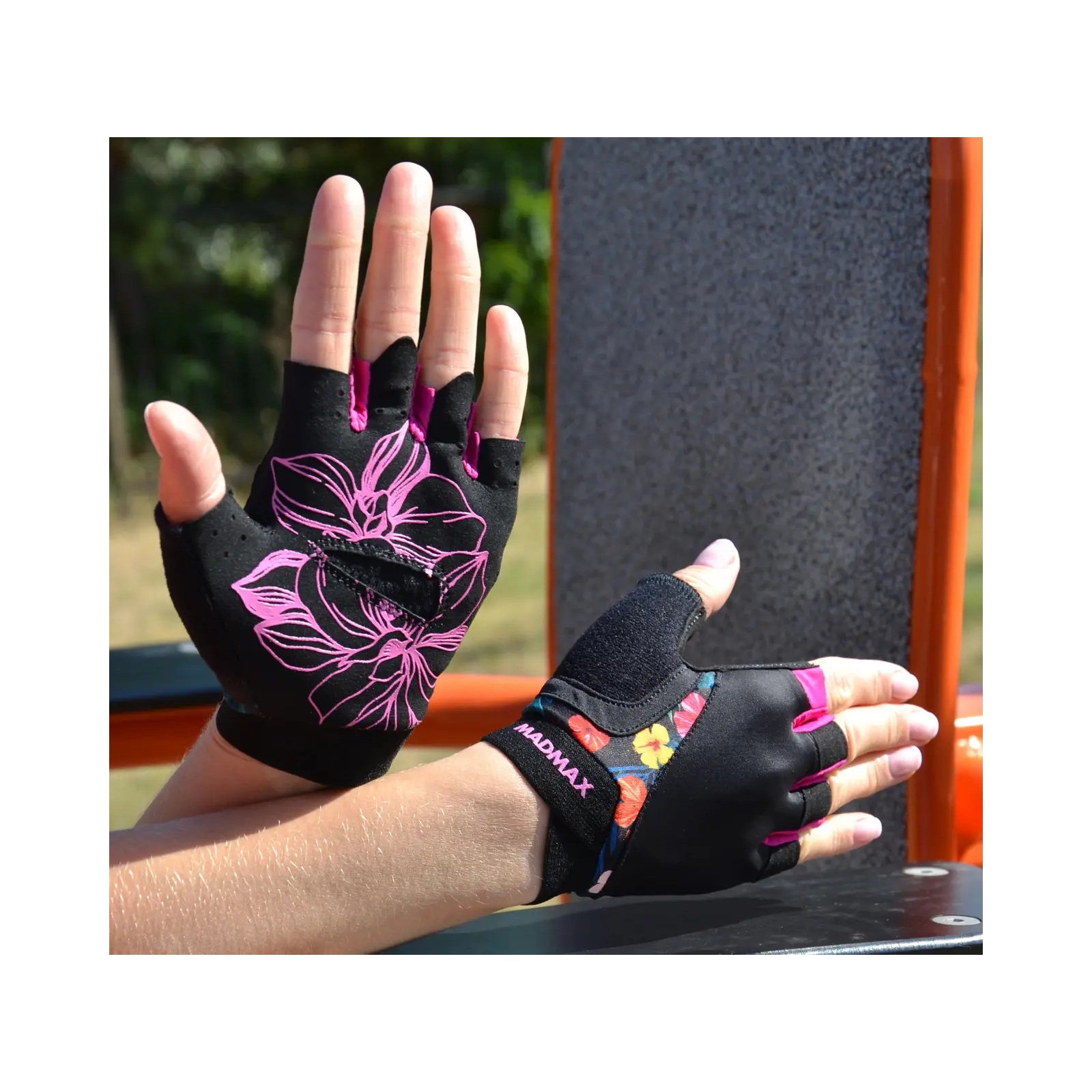 Рукавички для фітнесу MadMax MFG-770 Flower Power Gloves Black/Pink M (MFG-770_M) зображення 7