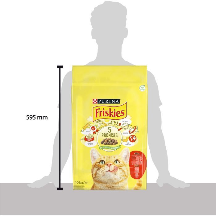 Сухой корм для кошек Purina Friskies с говядиной, курицей и овощами 10 кг (5997204569004) изображение 4