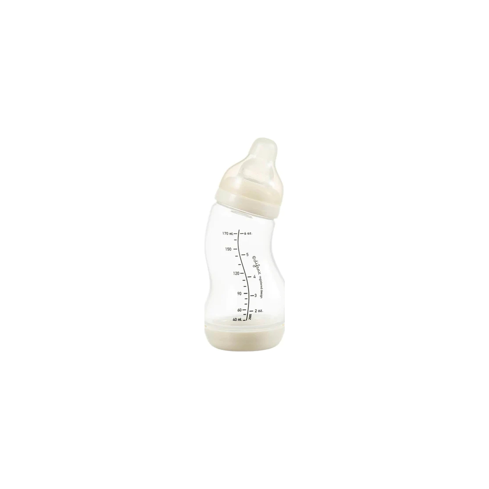 Пляшечка для годування Difrax S-bottle Natural із силіконовою соскою, 170 мл (705 Popcorn)
