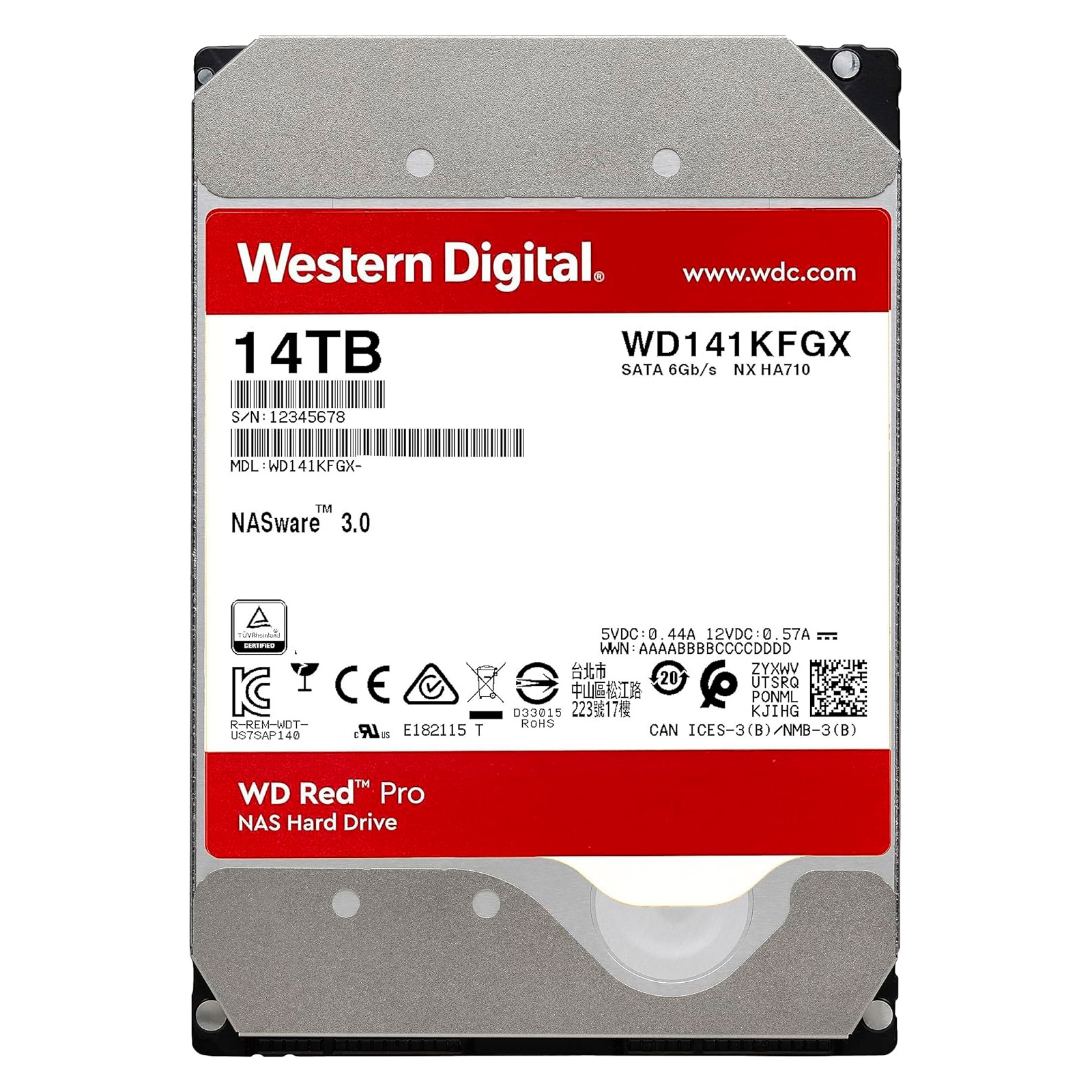 Жорсткий диск 3.5" 14TB WD (WD142KFGX)