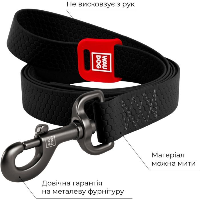 Поводок для собак WAUDOG Waterproof L-XXL Ш 25 мм Д 183 см голубой (27222) изображение 3