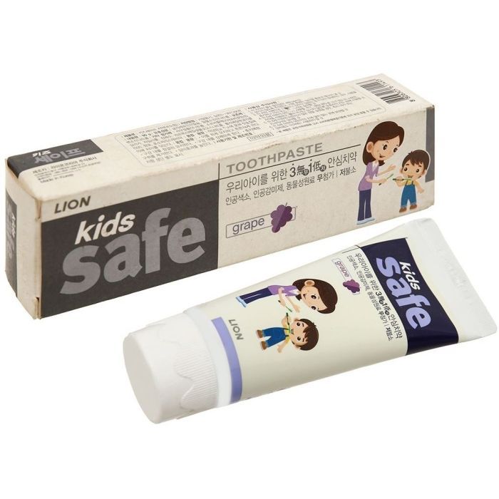 Детская зубная паста Lion Kids Safe 3-12 лет Виноград, 90 г (8806325611493) изображение 2