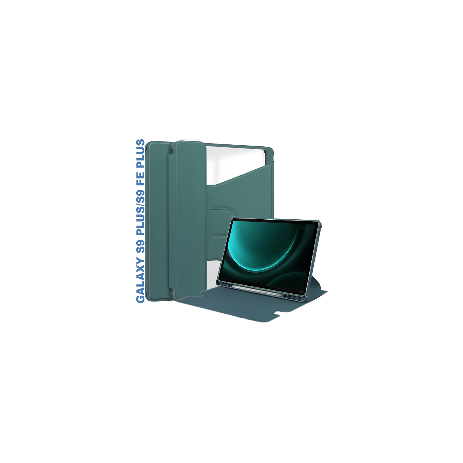 Чехол для планшета BeCover 360° Rotatable Samsung Tab S9 Plus (SM-X810/SM-X816)/S9 FE Plus (SM-X610/SM-X616) 12.4" Dark Gre (710400)