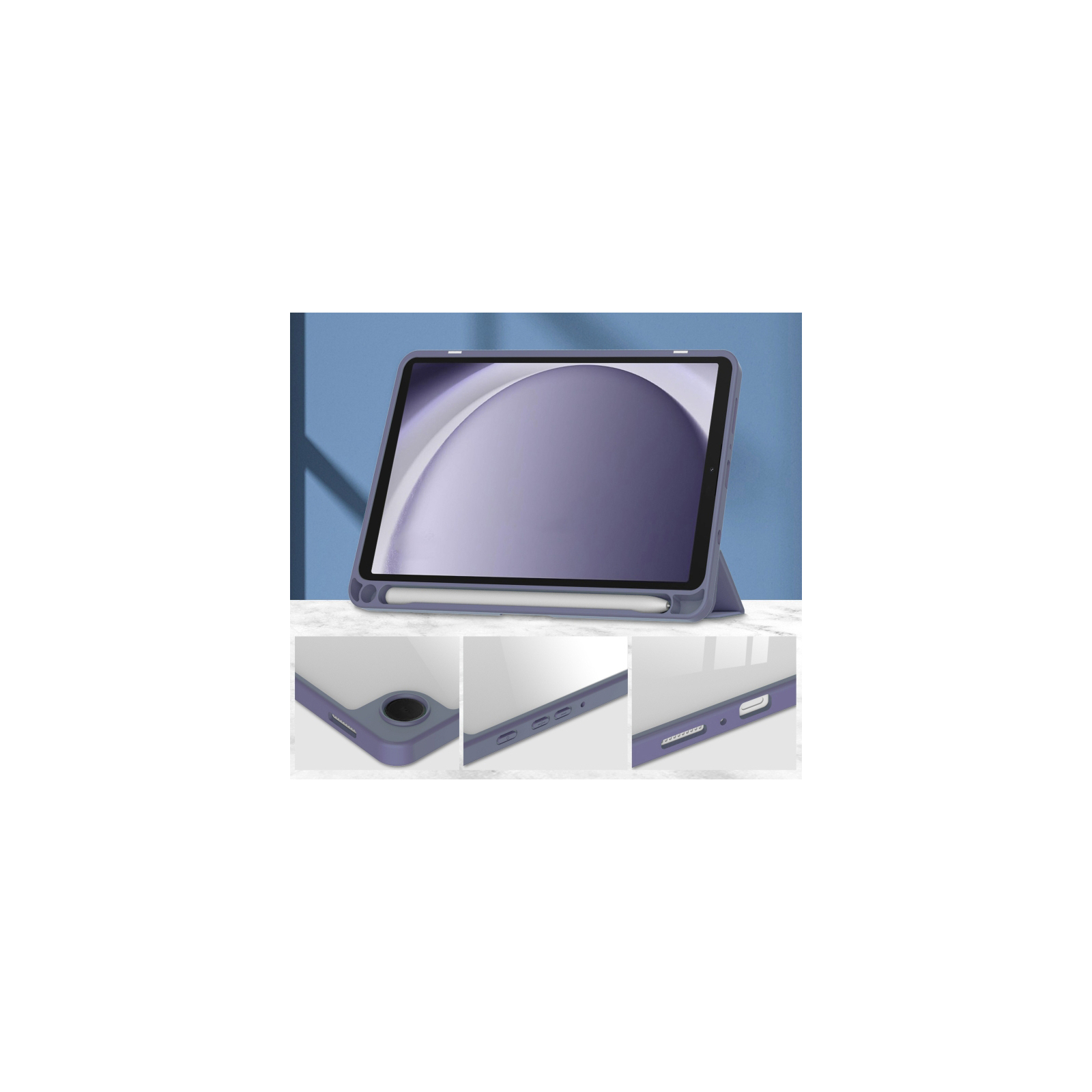 Чехол для планшета BeCover Soft Edge stylus holder Samsung Tab A9 SM-X115 8.7" Purple (710360) изображение 3