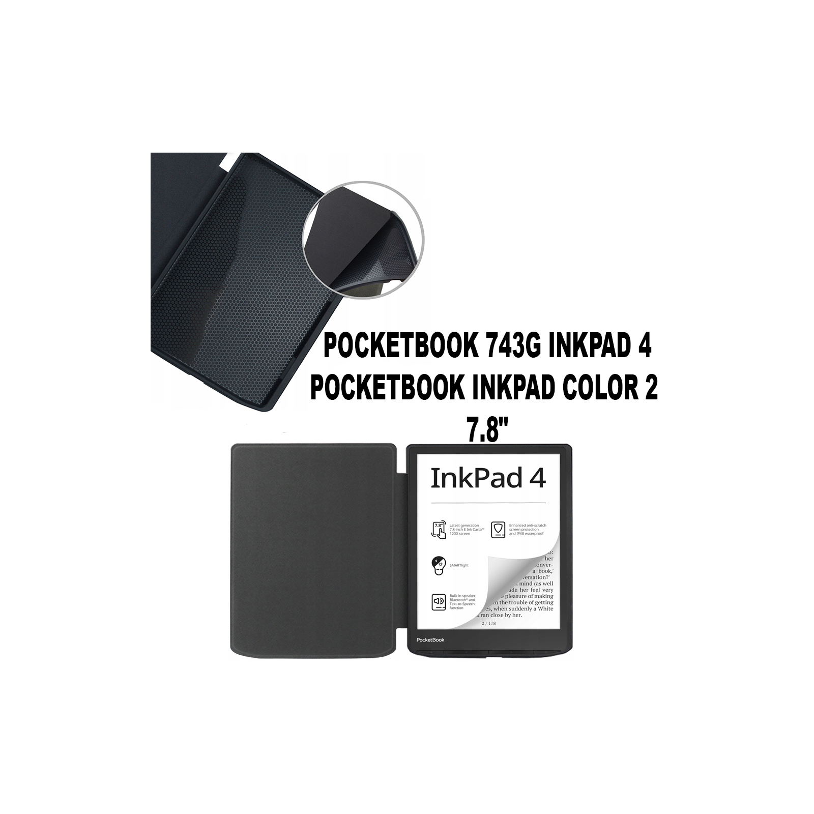 Чохол до електронної книги BeCover PocketBook 743G InkPad 4/InkPad Color 2/InkPad Color 3 (7.8") Red (710069) зображення 6