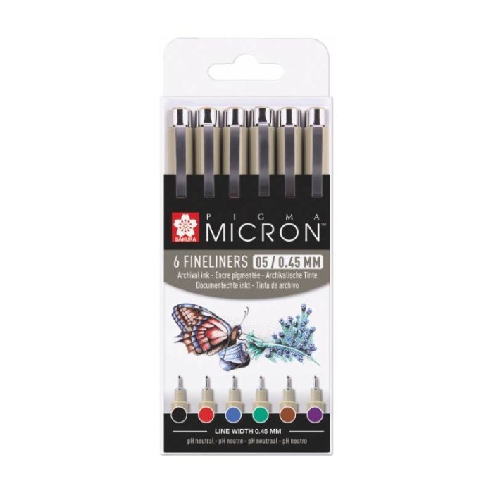 Лайнер Sakura Набор Pigma Micron 05 BASIC 6 цветов (8712079421755)