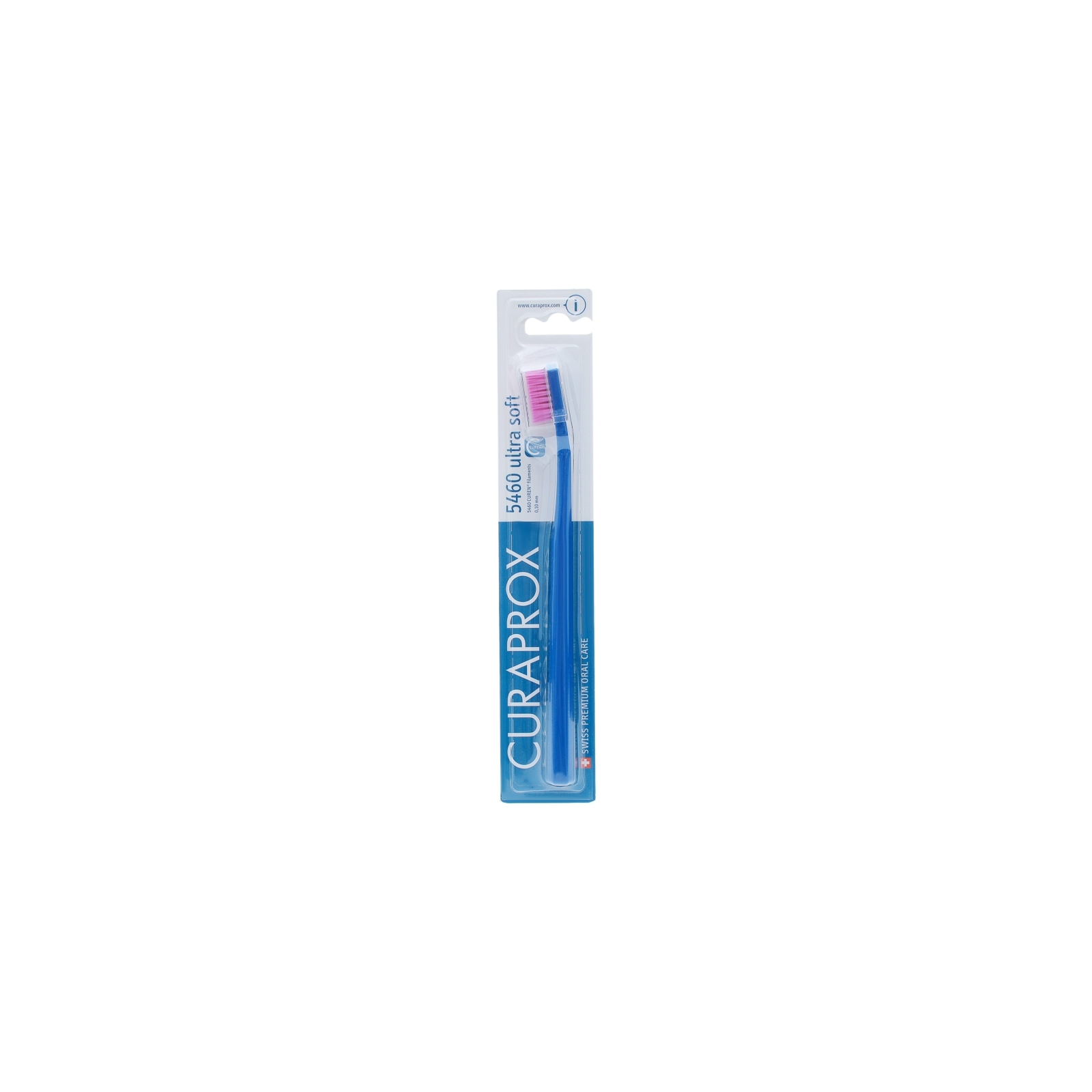 Зубная щетка Curaprox CS 5460 Ultra Soft Ультрамягкая D 0.10 мм Темно-синяя с розовой щетиной (CS 5460-22)