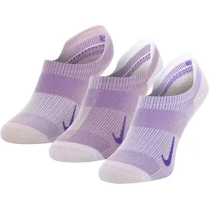 Носки Nike W NK EVERYDAY PLUS LTWT NS 3PR CV2964-970 34-38 3 пари Сірий/Фіолетовий (194955547083)