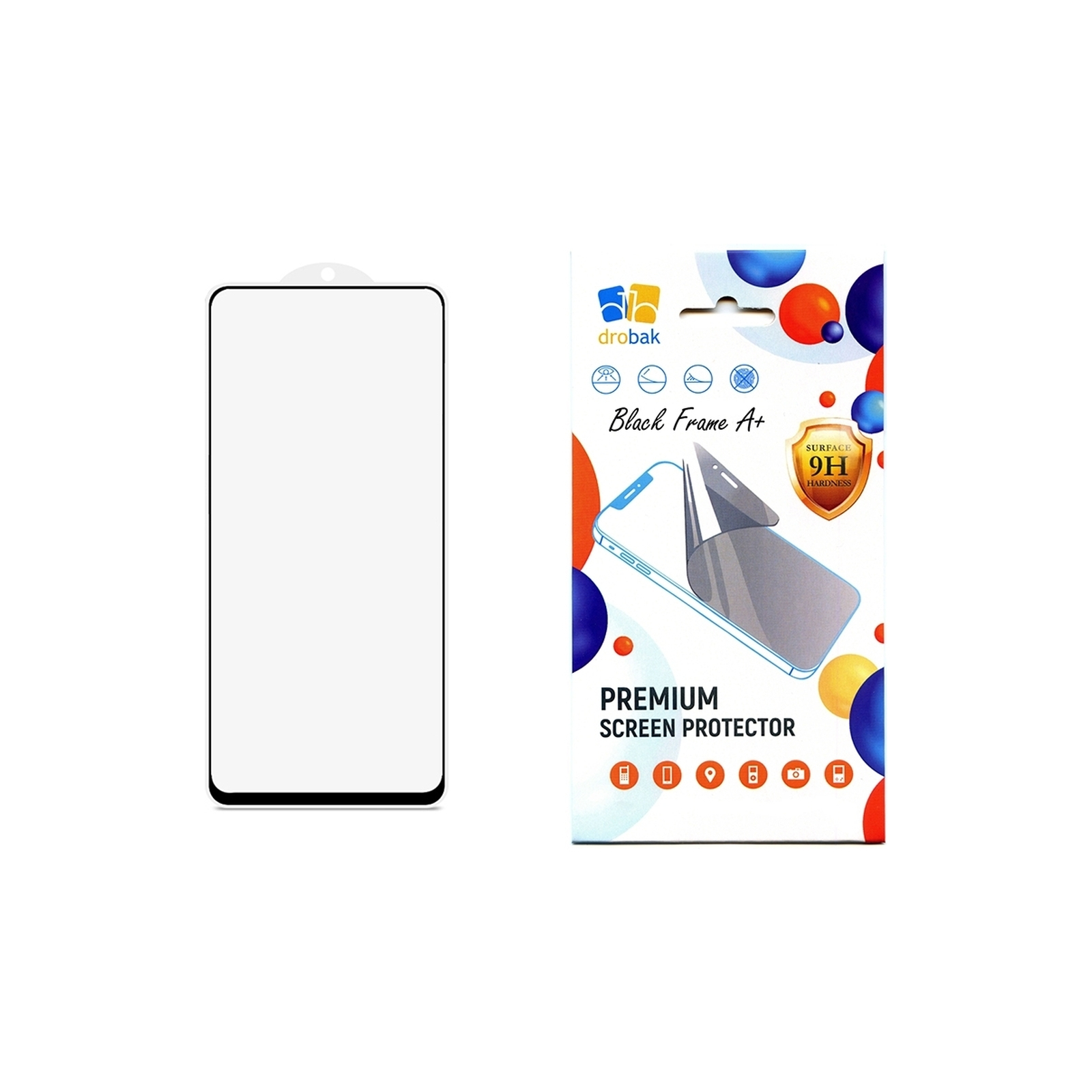 Стекло защитное Drobak Xiaomi Redmi Note 12S Black Frame A+ (535395)