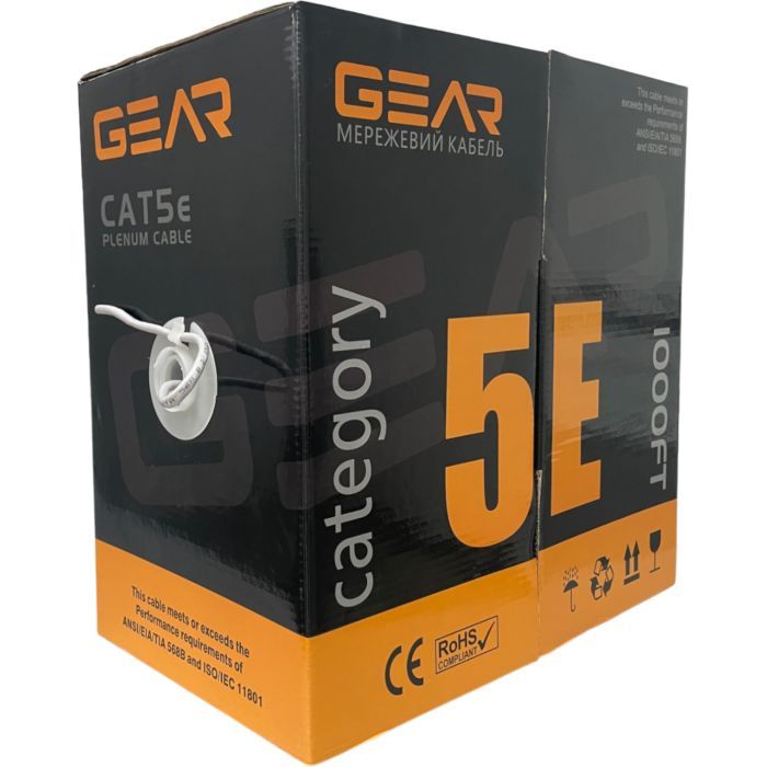 Кабель сетевой GEAR FTP 305м, cat.6, CCA, 4*2*0,51, indoor (GEC-FTPC6CCA051305) изображение 2