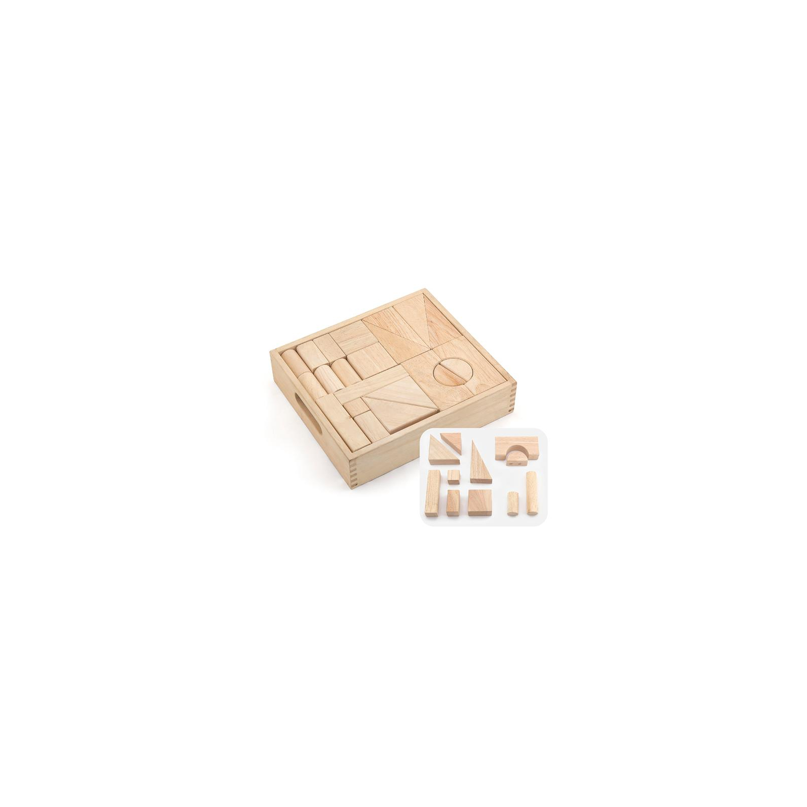 Развивающая игрушка Viga Toys Набор деревянных блоков неокрашенные 48 шт (59166) изображение 2