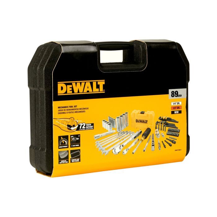 Набор инструментов DeWALT головок и бит 1/4" и 3/8", 89 шт. (DWMT73800-1) изображение 4