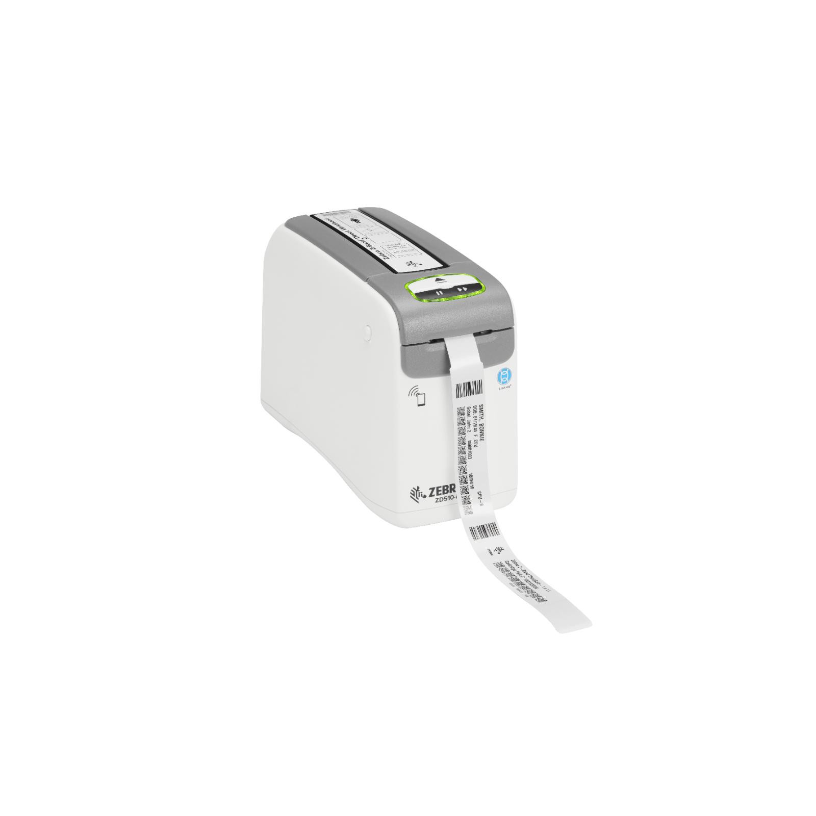 Принтер этикеток Zebra ZD510 Wristband; ZPL II, XML, 300 dpi, USB, USB Host, Ethernet, BTLE (ZD51013-D0EE00FZ)