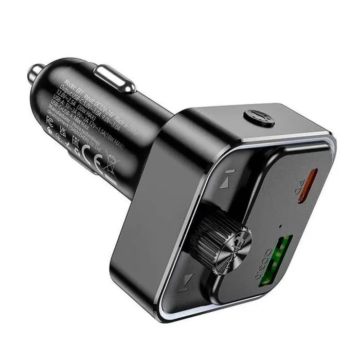 FM модулятор HOCO E81, Black, Box зображення 3