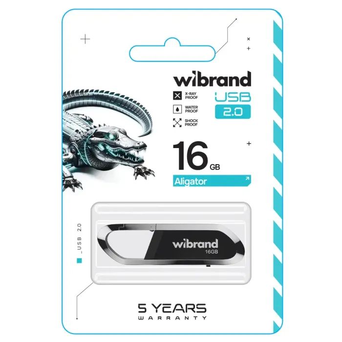 USB флеш накопитель Wibrand 32GB Aligator Black USB 2.0 (WI2.0/AL32U7B) изображение 2