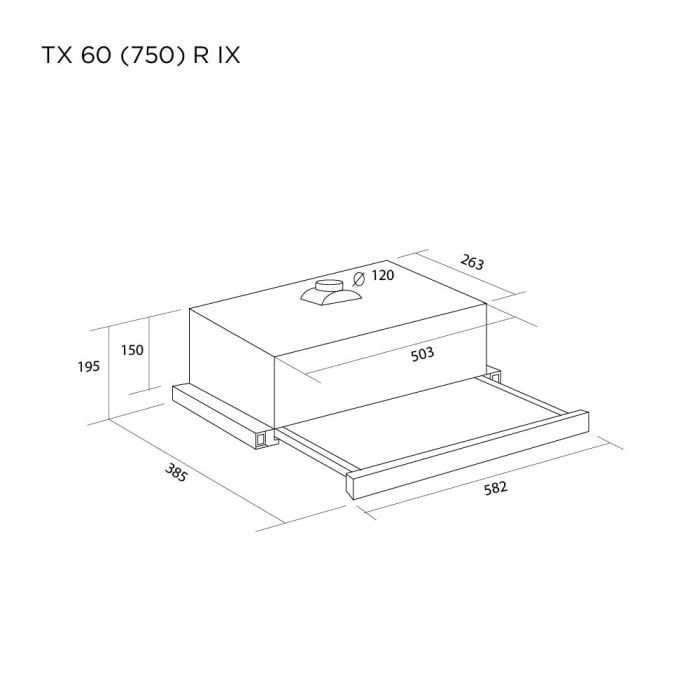 Вытяжка кухонная Pyramida TX 60 (750) R BL изображение 4