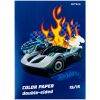 Цветная бумага Kite А4 двухсторонняя Hot Wheels 15л/15 цв (HW24-250)