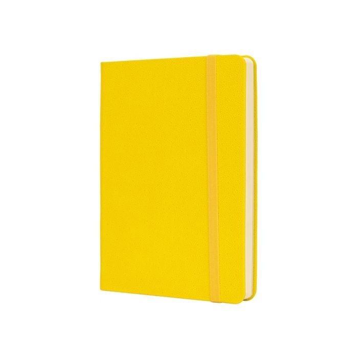 Книга записна Optima А6 NAMIB, тверда обкладинка, гумка, білий блок лінія, жовтий (O20387-05)