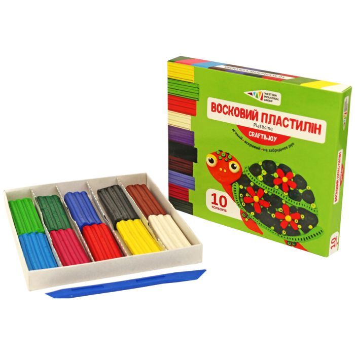 Пластилин ГАММА'UA Craft and Joy Со стеком 10 цветов 120 г (4820072539217)