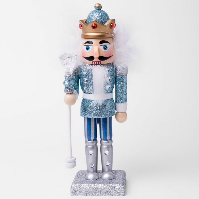 Новогодняя фигурка Novogod`ko Щелкунчик 20 см Дерево Голубой (974682)