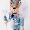 Новогодняя фигурка Novogod`ko Щелкунчик 20 см Дерево Голубой (974682) изображение 2