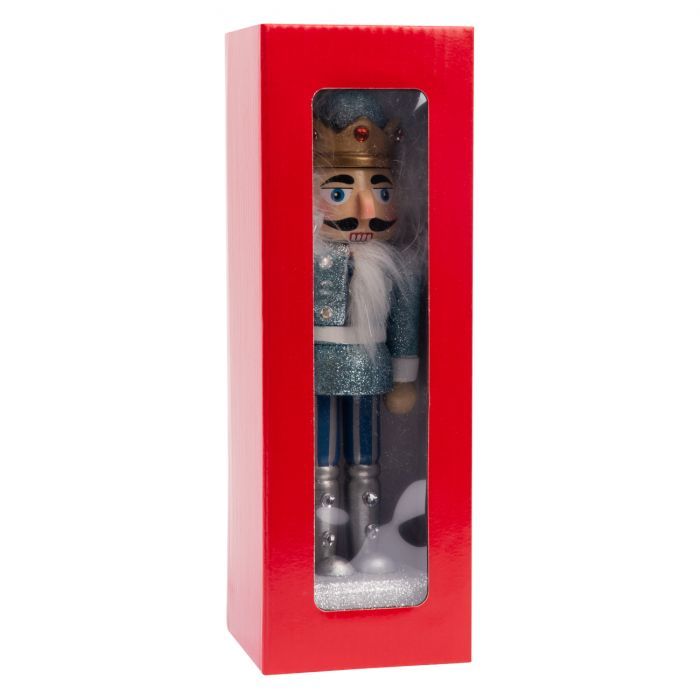 Новогодняя фигурка Novogod`ko Щелкунчик 20 см Дерево Голубой (974682) изображение 3