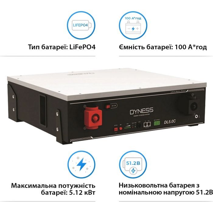 Батарея LiFePo4 Dyness 48V - 100 Ah (DL5.0C) зображення 2