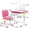 Парта со стулом Evo-kids (стол+стул+полка+лампа) Pink (Evo-17 PN Ergo) изображение 2