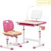 Парта со стулом Evo-kids (стол+стул+полка+лампа) Pink (Evo-17 PN Ergo) изображение 3