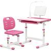 Парта со стулом Evo-kids (стол+стул+полка+лампа) Pink (Evo-17 PN Ergo)