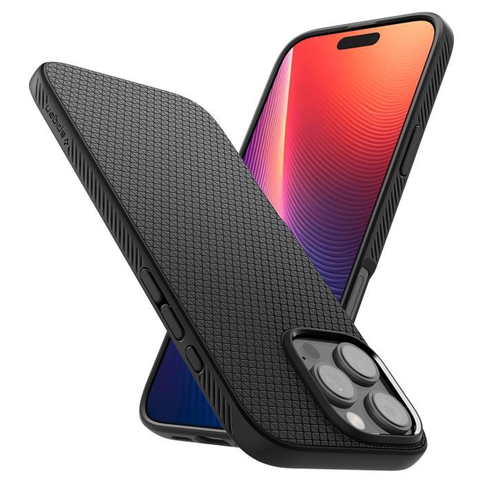 Чехол для мобильного телефона Spigen iPhone 16 Pro Liquid Air Matte Black (ACS08117) изображение 5
