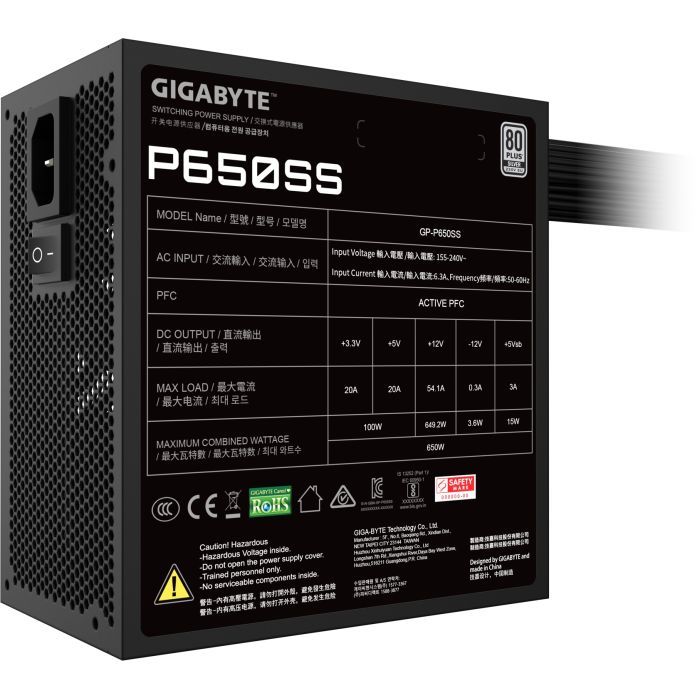 Блок питания GIGABYTE 650W (GP-P650SS) изображение 6