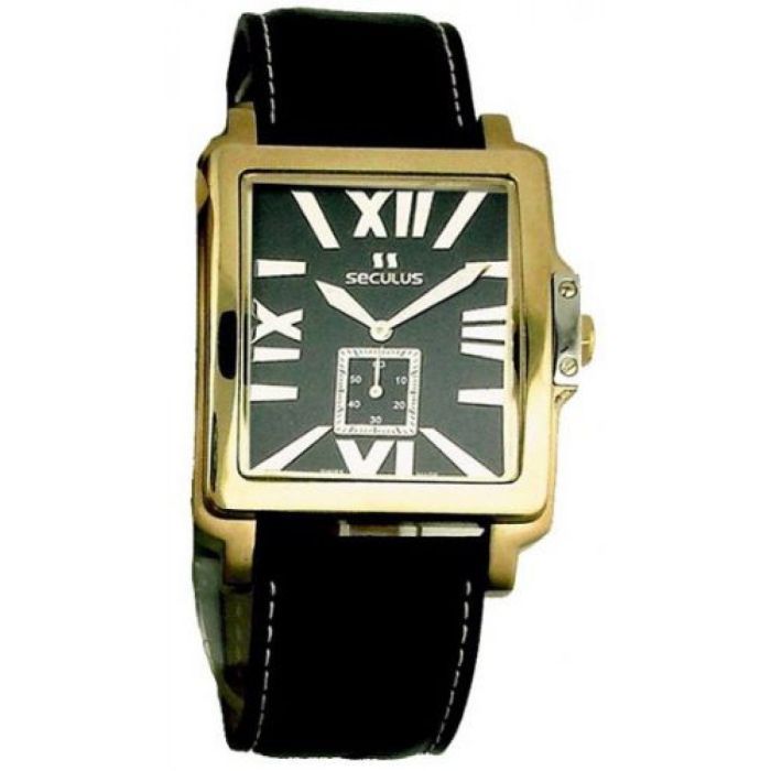 Наручний годинник Seculus 4492.1.1069 black-gilt, pvd, black leather